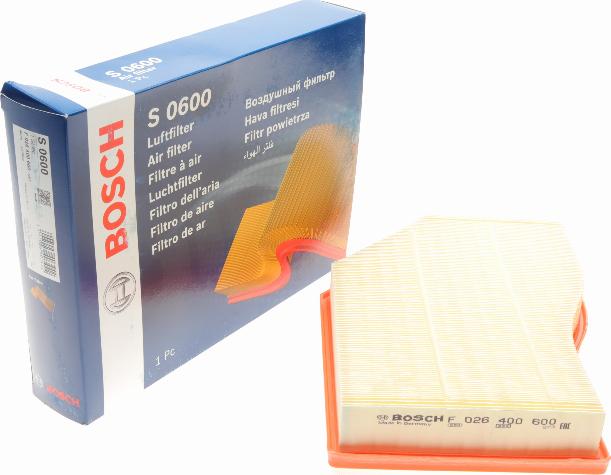 BOSCH F 026 400 600 - Air Filter, engine onlydrive.pro