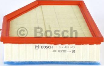 BOSCH F 026 400 615 - Air Filter, engine onlydrive.pro