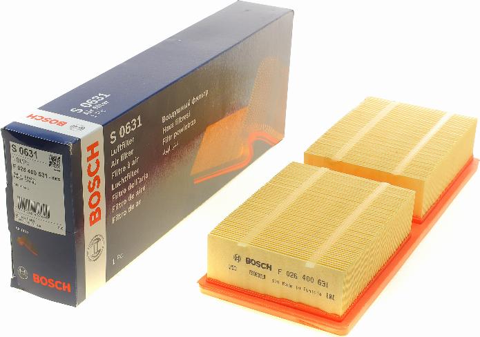 BOSCH F 026 400 631 - Air Filter, engine onlydrive.pro