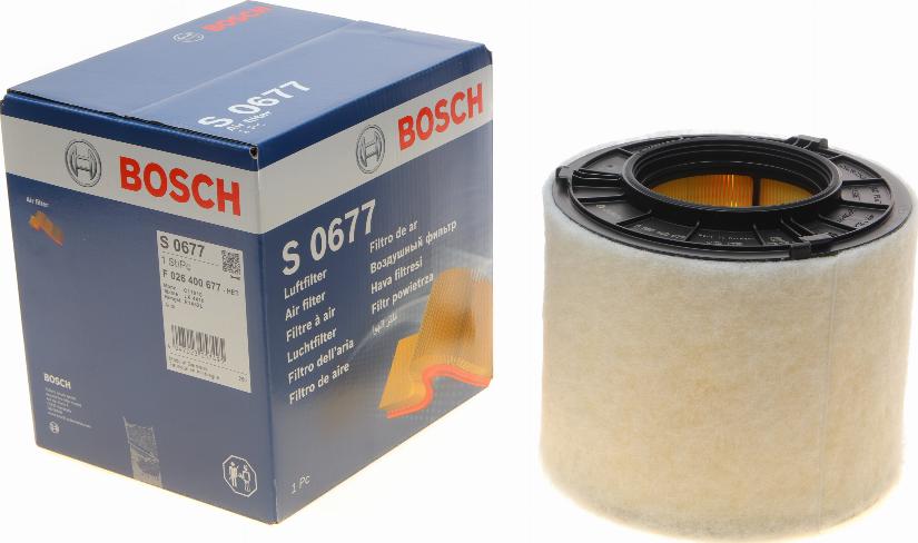 BOSCH F 026 400 677 - Воздушный фильтр, двигатель onlydrive.pro