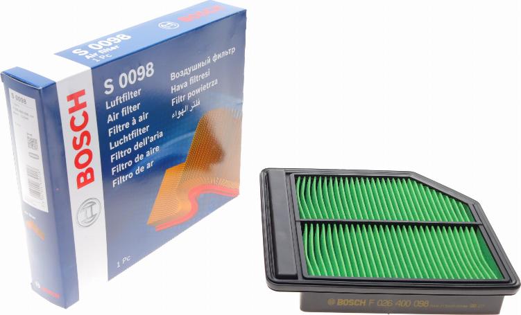 BOSCH F 026 400 098 - Õhufilter onlydrive.pro