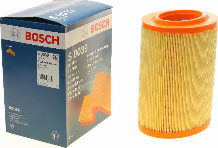 BOSCH F 026 400 039 - Воздушный фильтр, двигатель onlydrive.pro