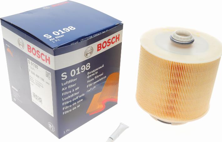 BOSCH F 026 400 198 - Воздушный фильтр, двигатель onlydrive.pro