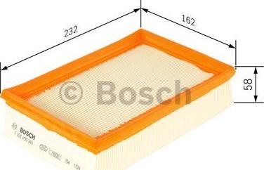 BOSCH F 026 400 345 - Air Filter, engine onlydrive.pro