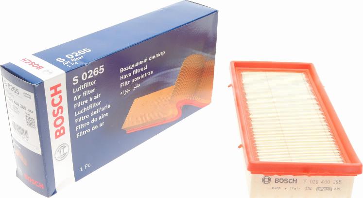 BOSCH F 026 400 265 - Air Filter, engine onlydrive.pro