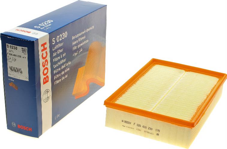 BOSCH F 026 400 230 - Air Filter, engine onlydrive.pro