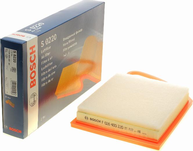 BOSCH F 026 400 220 - Air Filter, engine onlydrive.pro