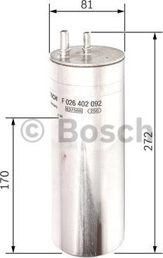 BOSCH F 026 402 092 - Kütusefilter onlydrive.pro