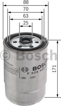 BOSCH F 026 402 013 - Degvielas filtrs onlydrive.pro