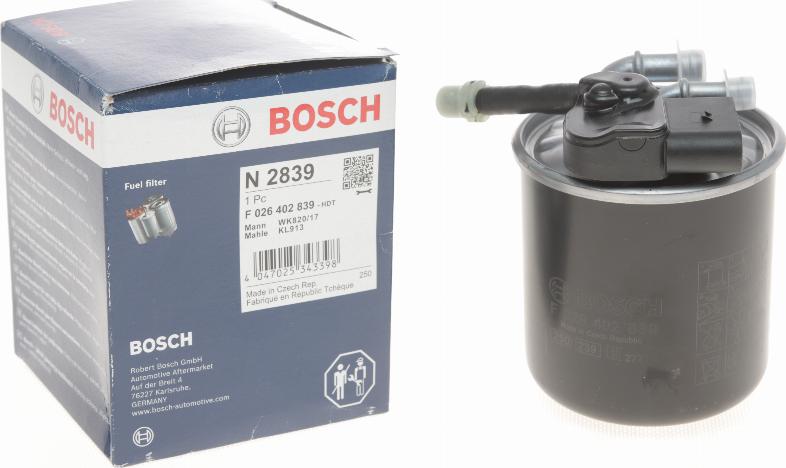 BOSCH F 026 402 839 - Polttoainesuodatin onlydrive.pro