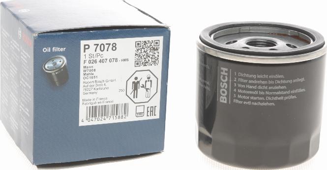 BOSCH F 026 407 078 - Oil Filter onlydrive.pro