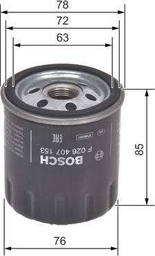BOSCH F 026 407 153 - Oil Filter onlydrive.pro