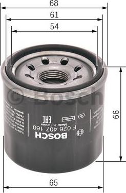 BOSCH F 026 407 160 - Масляный фильтр onlydrive.pro