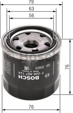 BOSCH F 026 407 124 - Õlifilter onlydrive.pro