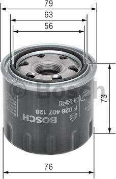 BOSCH F 026 407 128 - Õlifilter onlydrive.pro