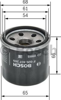 BOSCH F 026 407 209 - Õlifilter onlydrive.pro