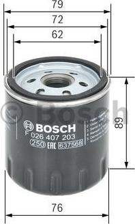 BOSCH F 026 407 203 - Oil Filter onlydrive.pro