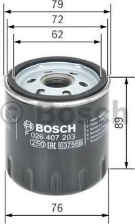 BOSCH F 026 407 203 - Õlifilter onlydrive.pro