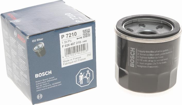 BOSCH F 026 407 210 - Alyvos filtras onlydrive.pro