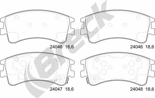 Breck 24046 00 701 10 - Brake Pad Set, disc brake onlydrive.pro