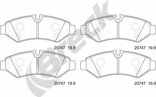 Breck 20747 00 703 00 - Brake Pad Set, disc brake onlydrive.pro