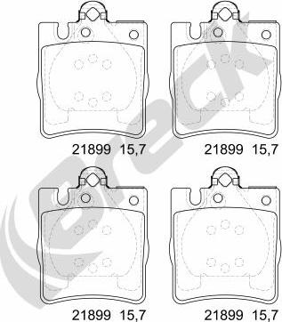 Breck 21899 00 702 20 - Piduriklotsi komplekt,ketaspidur onlydrive.pro