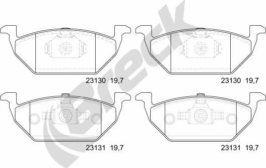 Breck 23130 00 702 00 - Тормозные колодки, дисковые, комплект onlydrive.pro