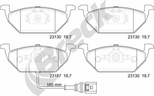 Breck 23131 00 702 10 - Тормозные колодки, дисковые, комплект onlydrive.pro