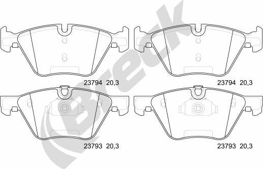 Breck 23794 00 701 00 - Piduriklotsi komplekt,ketaspidur onlydrive.pro