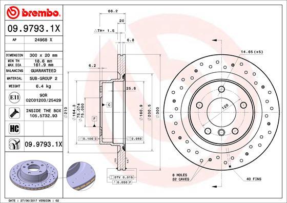 Brembo 09.9793.1X - Brake Disc onlydrive.pro