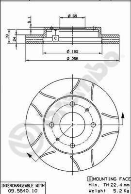 Brembo 09.5640.75 - Brake Disc onlydrive.pro