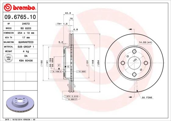 Brembo 09.6765.10 - Brake Disc onlydrive.pro