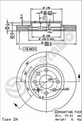 Brembo 09.8601.75 - Тормозной диск onlydrive.pro