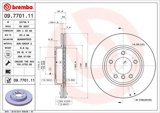 Brembo 09.7701.11 - Brake Disc onlydrive.pro