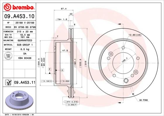 Brembo 09.A453.11 - Brake Disc onlydrive.pro