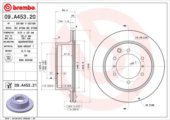 Brembo 09.A453.21 - Brake Disc onlydrive.pro