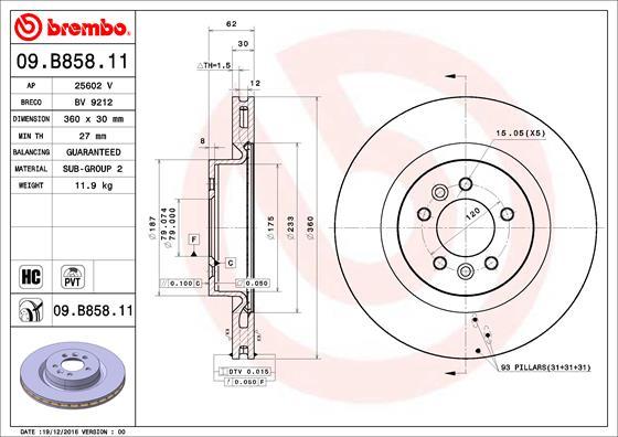 Brembo 09.B858.11 - Brake Disc onlydrive.pro