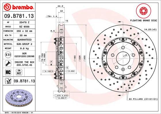 Brembo 09.B781.13 - Jarrulevy onlydrive.pro