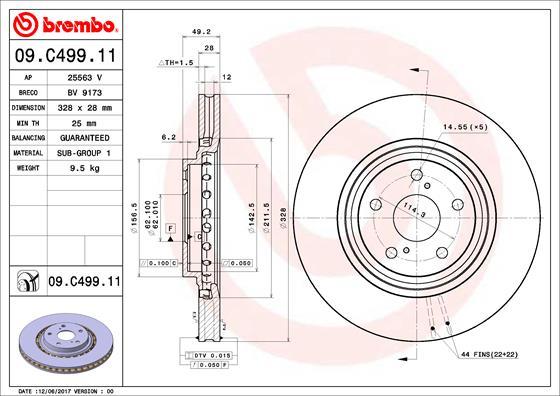 Brembo 09.C499.11 - Jarrulevy onlydrive.pro