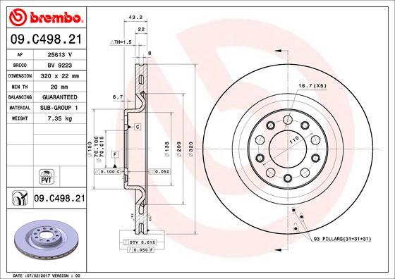 Brembo 09.C498.21 - Brake Disc onlydrive.pro