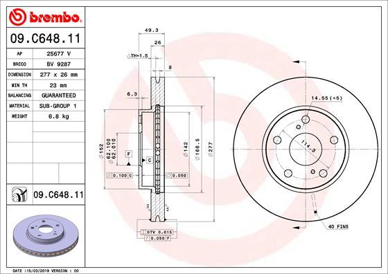 Brembo 09.C648.11 - Brake Disc onlydrive.pro