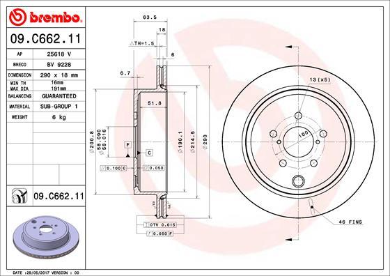 Brembo 09.C662.11 - Brake Disc onlydrive.pro