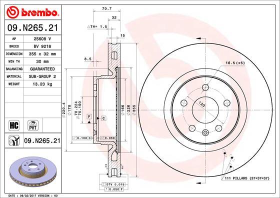 Brembo 09.N265.21 - Brake Disc onlydrive.pro