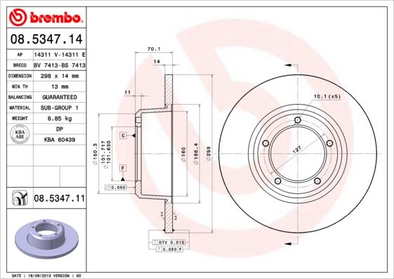 Brembo 08.5347.11 - Brake Disc onlydrive.pro