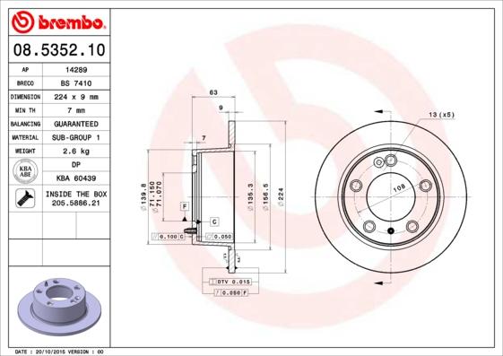 Brembo 08.5352.10 - Brake Disc onlydrive.pro