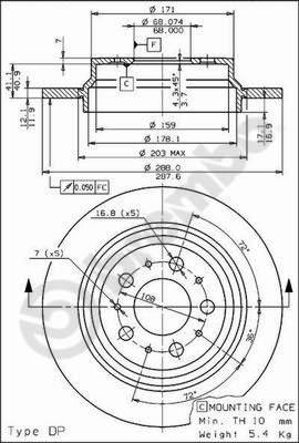 Brembo 08.7765.75 - Brake Disc onlydrive.pro