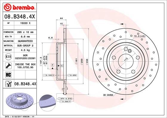 Brembo 08.B348.4X - Brake Disc onlydrive.pro