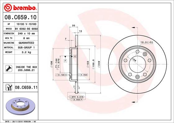 Brembo 08.C659.11 - Brake Disc onlydrive.pro
