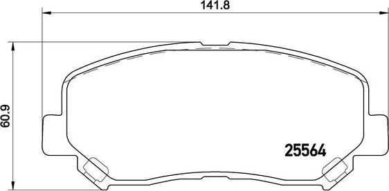 Brembo P 49 045 - Brake Pad Set, disc brake onlydrive.pro