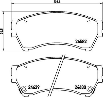 Brembo P 49 039 - Stabdžių trinkelių rinkinys, diskinis stabdys onlydrive.pro